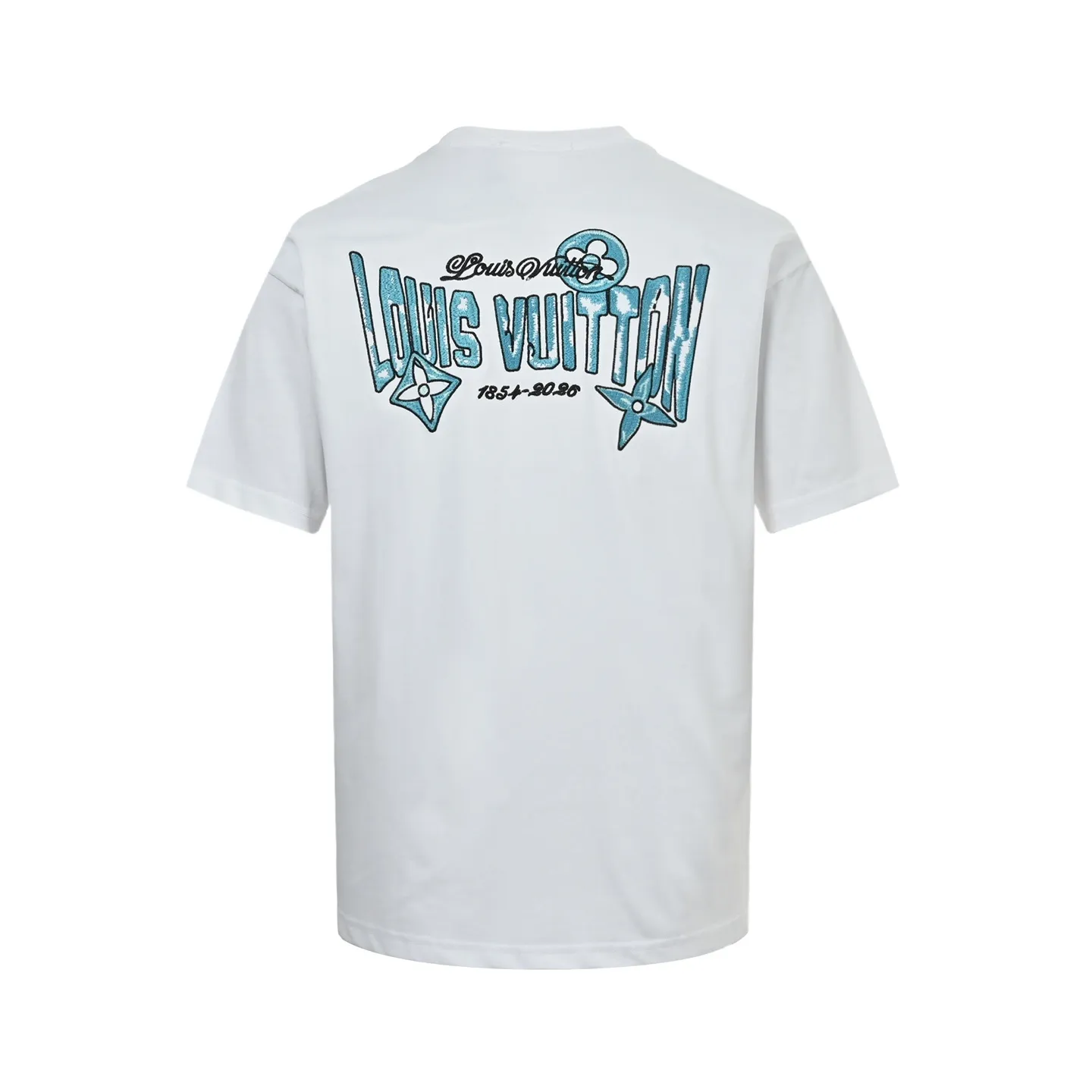 Louis Vuitton/Louis Vuitton 26ss short sleeves with front and rear letter logo embroidery